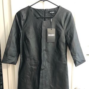 Missguided Faux Leather Tunic/Shift Dress